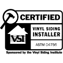 Certified Vinyl Siding Installer Badge