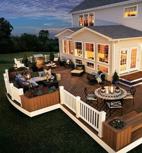 Platform deck installed in a MD house